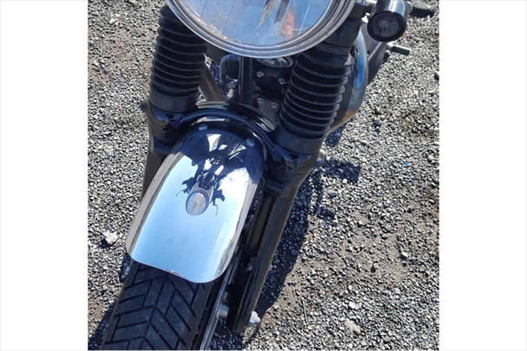 MOTONE CUSTOMS(モートーン)｜フロントフェンダー RACEBLADE アルミ ポリッシュ｜MTE094