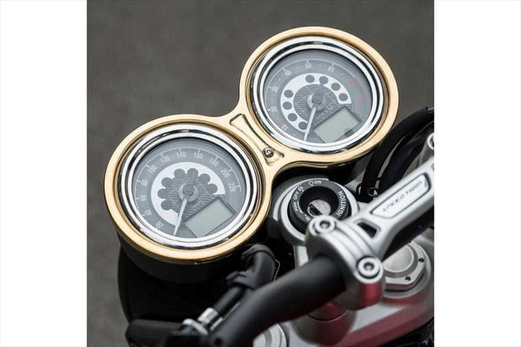 MOTONE CUSTOMS(モートーン)｜メーターカバー SPEED CUFF ブラス｜MMU582