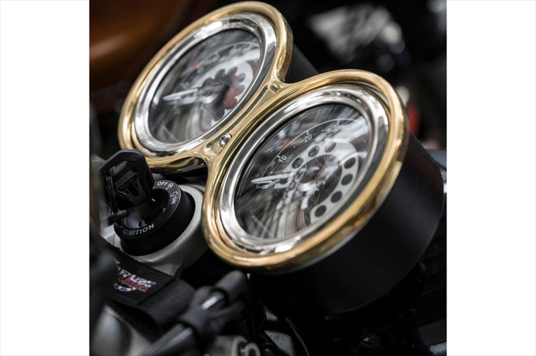 MOTONE CUSTOMS(モートーン)｜メーターカバー SPEED CUFF ブラス｜MMU582