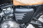MOTONE CUSTOMS(モートーン)｜サイドカバー リブ マットブラック 左側ノミ｜MTE133