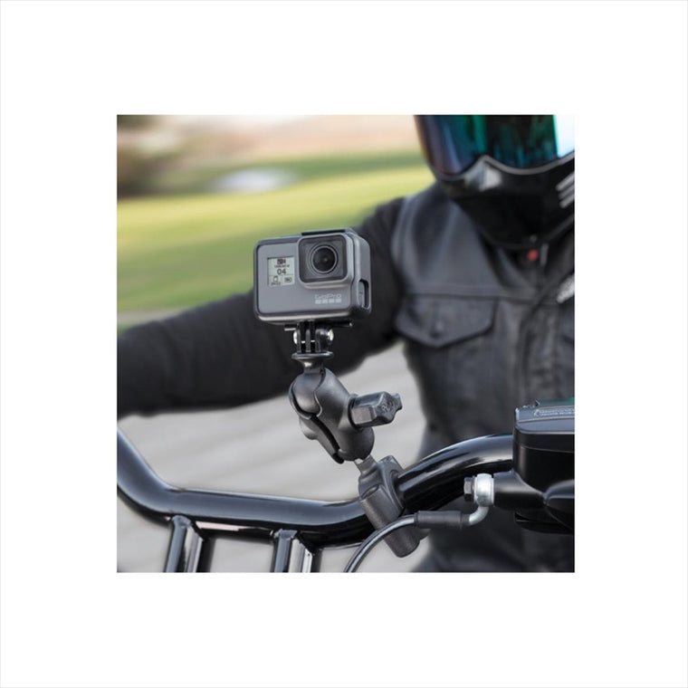 ラムマウント｜GoProマウント＆バーマウントベース(M)セット(ショートアーム) φ19.05-25.4mm対応 1インチボール｜RAM-B408-75-1AGOP1U