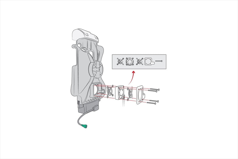 RAM MOUNTS(ラムマウント)｜GDSタフドック用クーリングファン DC12V車用 ｜RAM-GDS-FAN1U