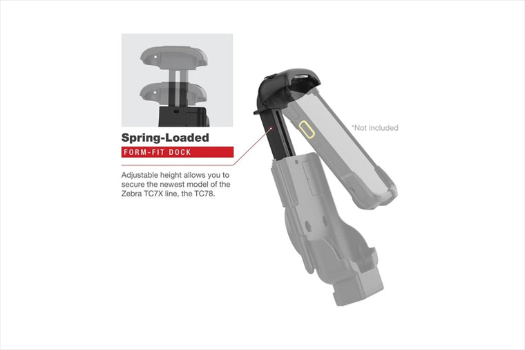 RAM MOUNTS(ラムマウント)｜Zebra TC73/78専用ホルダー ボール無｜RAM-HOL-ZE17-NP-1U