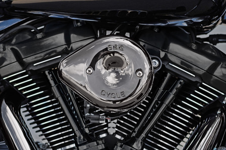 エスアンドエスサイクル | S＆S ステルス エアクリーナー ミニティアドロップ スモーキークローム Lava Chrome ステルス用カバーノミ | 170-0780