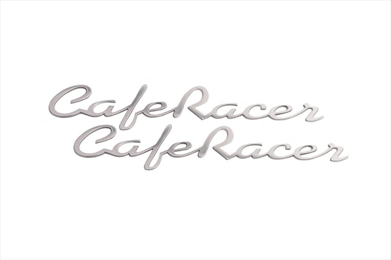 MOTONE CUSTOMS(モートーン)｜エンブレム CAFE RACER アルミ ポリッシュ｜2XSNG009W