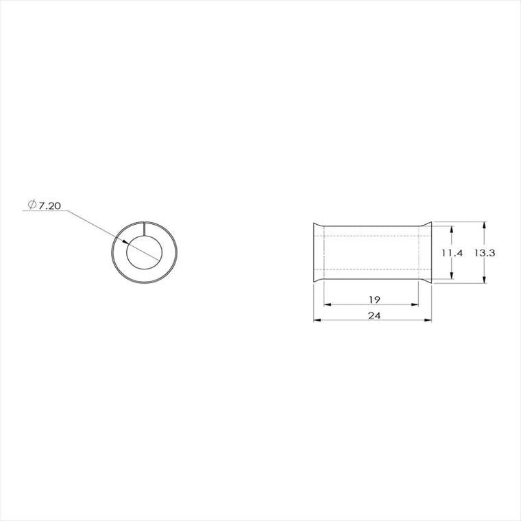 SWAGE-LINE(スウェッジライン)中間クランプラバーブッシュ チクワ型SLP497