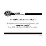 エスアンドエスサイクル | S＆S クオリファイアー 2-1 パフォーマンス エグゾーストシステム Royal Enfield 650 Twins | 550-1029A