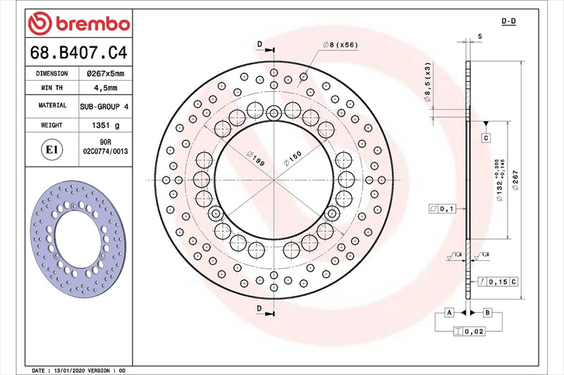 BREMBO SERIE ORO(ブレンボ セリエオロ) セリエオロ ブレーキディスク