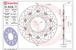 BREMBO SERIE ORO(ブレンボ セリエオロ) | セリエオロ ブレーキディスク セミフローティング | 78B40871