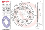 BREMBO SERIE ORO(ブレンボ セリエオロ) | セリエオロ ブレーキディスク セミフローティング | 78B40872