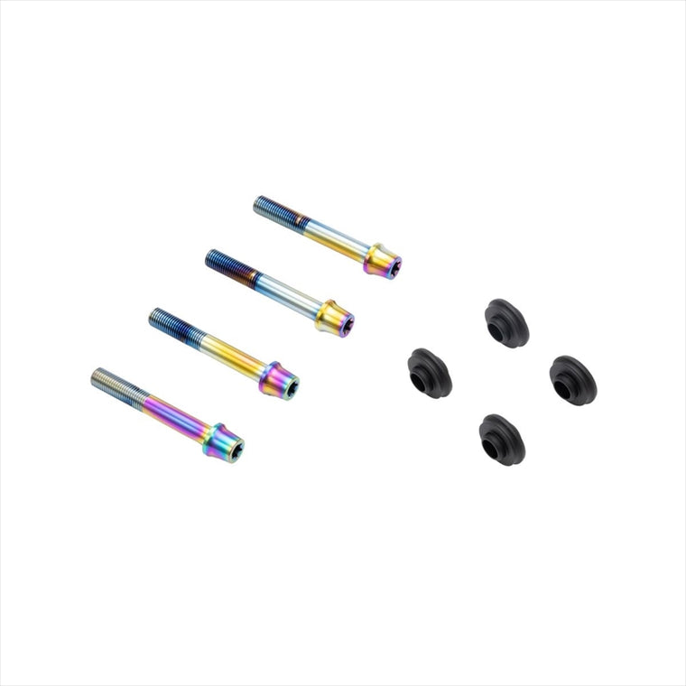 プロトブレンボ｜オフセットカラーマウントボルトセット 適合キャリパーB テーパーキャップ チタン色｜CBY-06BTT