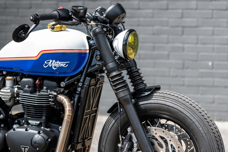 MOTONE CUSTOMS(モートーン)｜フロントフェンダー SCOOP グロスブラック｜MTE205