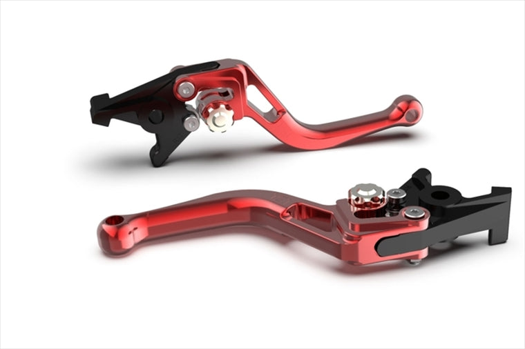 【エルエスエル】BOWショートレバー レッド/シルバー BONNEVILLE T100 01-15/SCRAMBLER 06-15/THRUXTON 900 05-18 200BSL26RRTSI