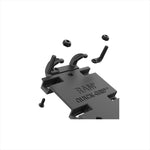 RAM MOUNTS(ラムマウント) | クイックグリップ 防振クレイドルホルダー M ＆U字クランプベース ショートアーム  φ12.7-31.75mm対応 1インチボール  Vibe-Safe  | RAM-B-149Z-A-PD4-462 | RAM-B-149Z-A-PD4-462