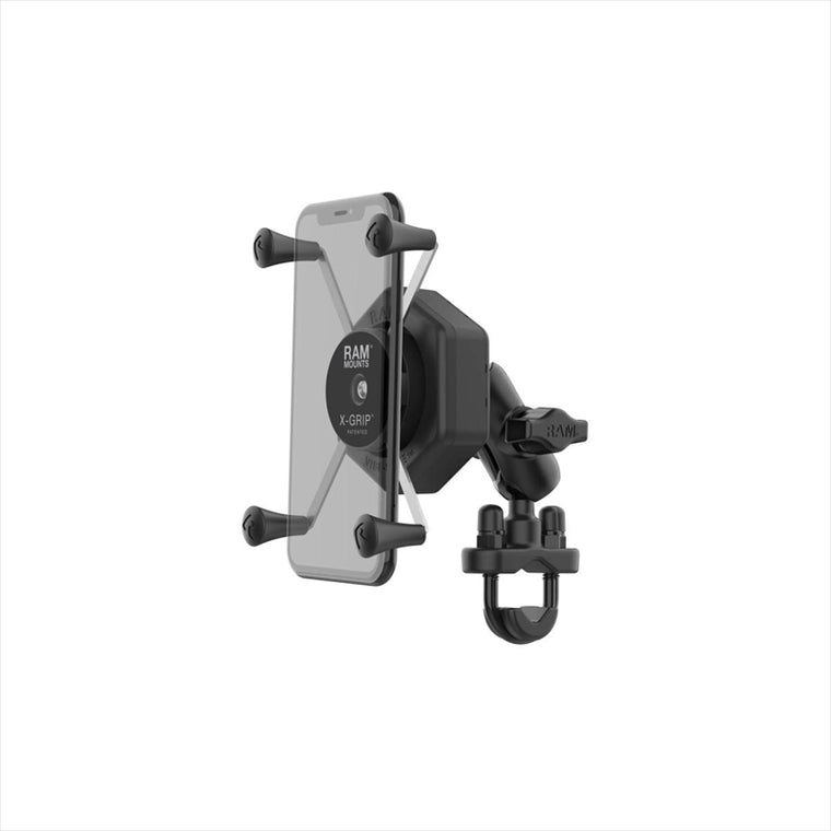 RAM MOUNTS(ラムマウント)防振Xグリップ M ＆U字クランプベースセット ショートアーム φ12.7-31.75mm対応 1インチボール Vibe-Safe RAM-B-149ZA-UN10-462