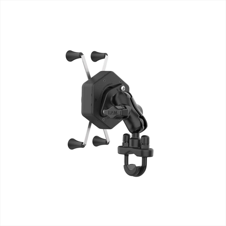 RAM MOUNTS(ラムマウント)防振Xグリップ M ＆U字クランプベースセット ショートアーム φ12.7-31.75mm対応 1インチボール Vibe-Safe RAM-B-149ZA-UN10-462
