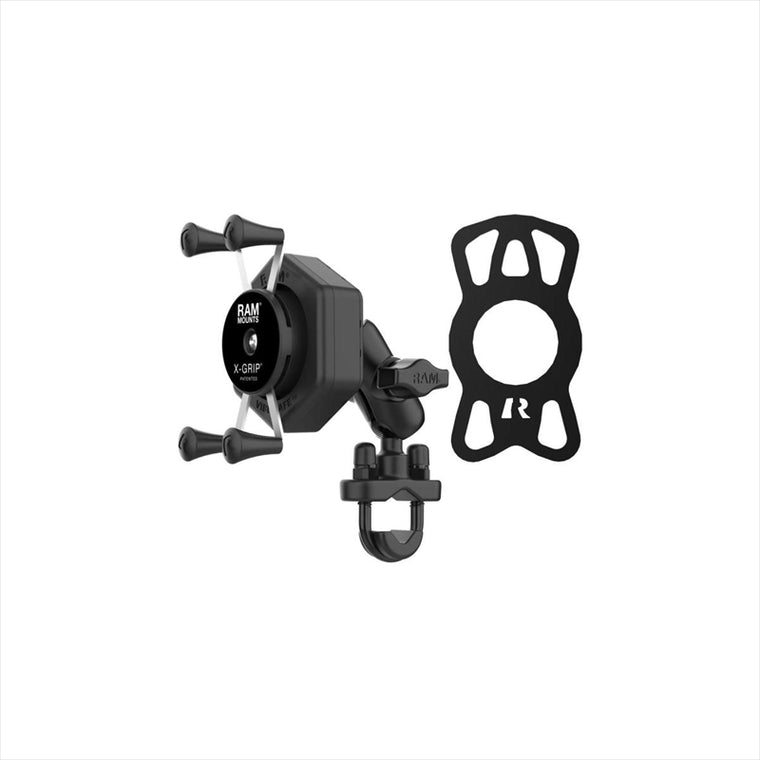 RAM MOUNTS(ラムマウント)防振Xグリップ S ＆U字クランプベースセット ショートアーム φ12.7-31.75mm対応 1インチボール Vibe-Safe RAM-B-149Z-A-UN7-462