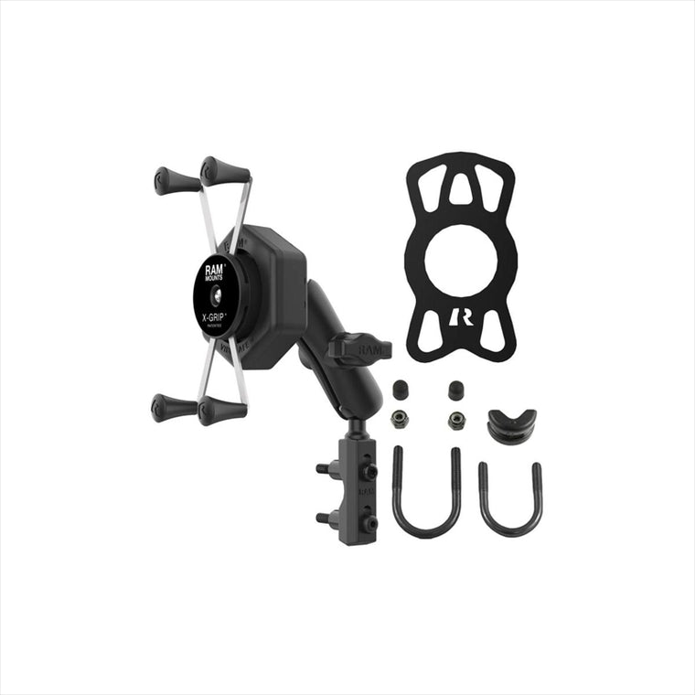 RAM MOUNTS(ラムマウント)防振Xグリップ M ＆マスターシリンダークランプセット 標準アーム U字ボルト付 1インチボール Vibe-Safe RAM-B-174-UN10-462