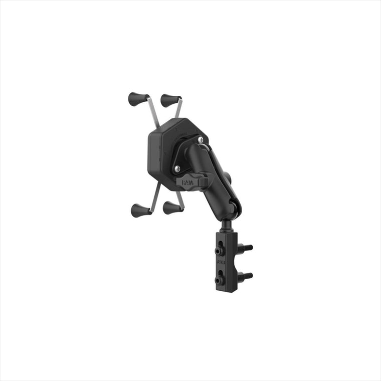 RAM MOUNTS(ラムマウント)防振Xグリップ M ＆マスターシリンダークランプセット 標準アーム U字ボルト付 1インチボール Vibe-Safe RAM-B-174-UN10-462