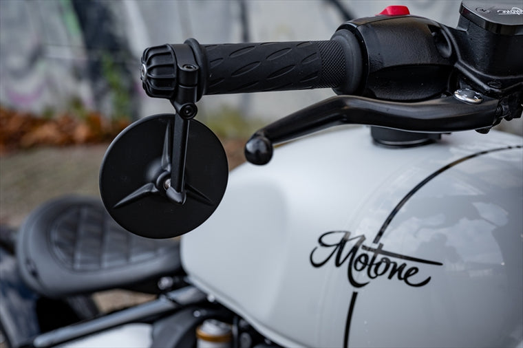 MOTONE CUSTOMS(モートーン)バーエンドミラー TRILINE 100mm 1個MRR001