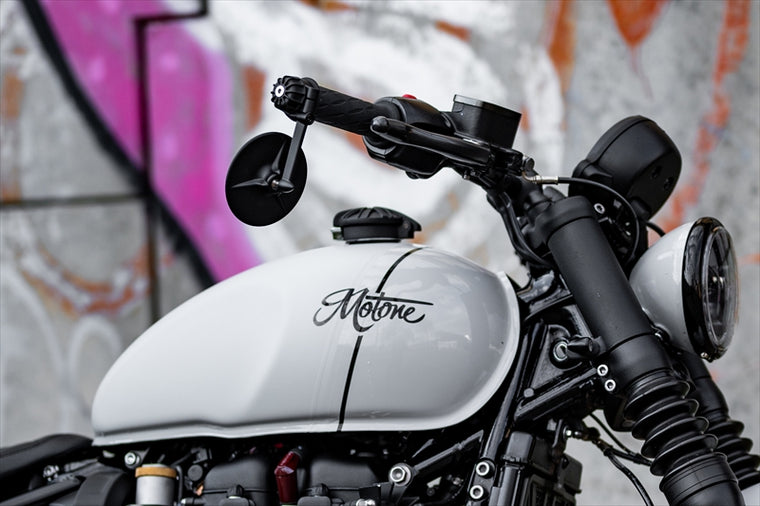 MOTONE CUSTOMS(モートーン)バーエンドミラー TRILINE 100mm 1個MRR001