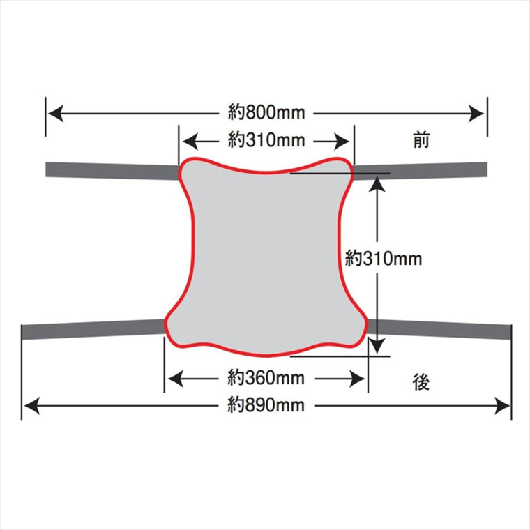 エフェックス｜MESH SEAT COVER GEL-ZAB R ゲルザブR 形状｜EHZ3136M