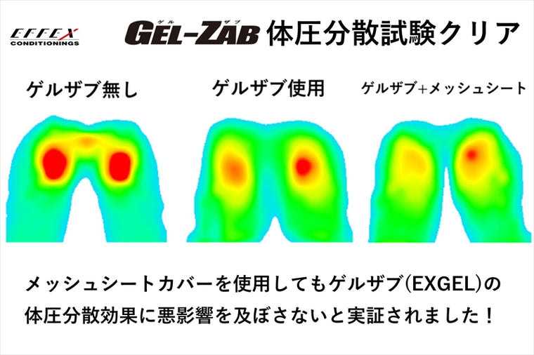 EFFEX GEL-ZAB(エフェックス ゲルザブ)MESH SEAT COVER GEL-ZAB R ゲルザブR 同時装着タイプEHZ3136MC