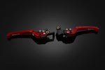 BIKERS(バイカーズ)｜レバーセット 可倒式 フラットタイプ レッド｜Y0390-RED