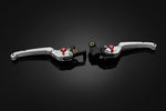 BIKERS(バイカーズ)｜レバーセット 可倒式 フラットタイプ シルバー｜Y0390-SLV