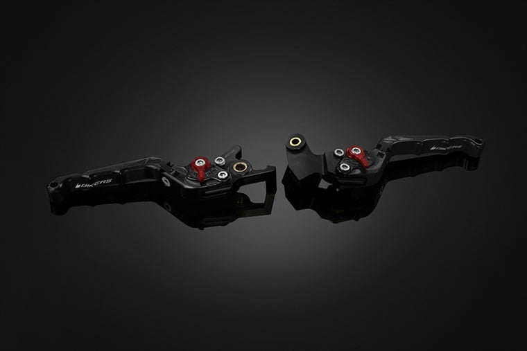 BIKERS(バイカーズ)｜レバーセット 可倒式 カーブタイプ ブラック｜Y0391-BLK