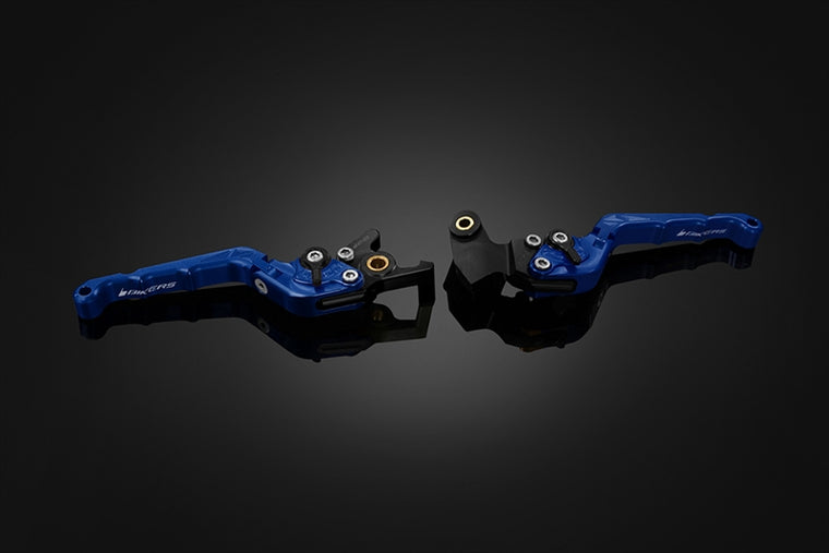 BIKERS(バイカーズ)｜レバーセット 可倒式 カーブタイプ ブルー｜Y0391-BLU