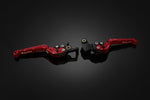BIKERS(バイカーズ)｜レバーセット 可倒式 カーブタイプ レッド｜Y0391-RED