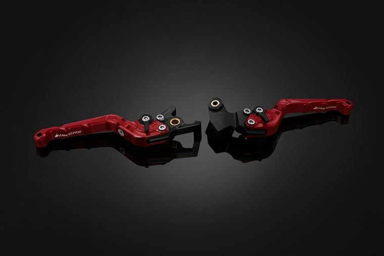 BIKERS(バイカーズ)｜レバーセット 可倒式 カーブタイプ レッド｜Y0391-RED