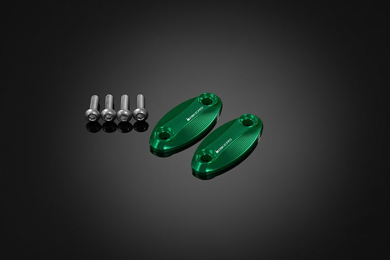 BIKERS(バイカーズ)｜ミラーホールカバー グリーン｜H0890-GRN