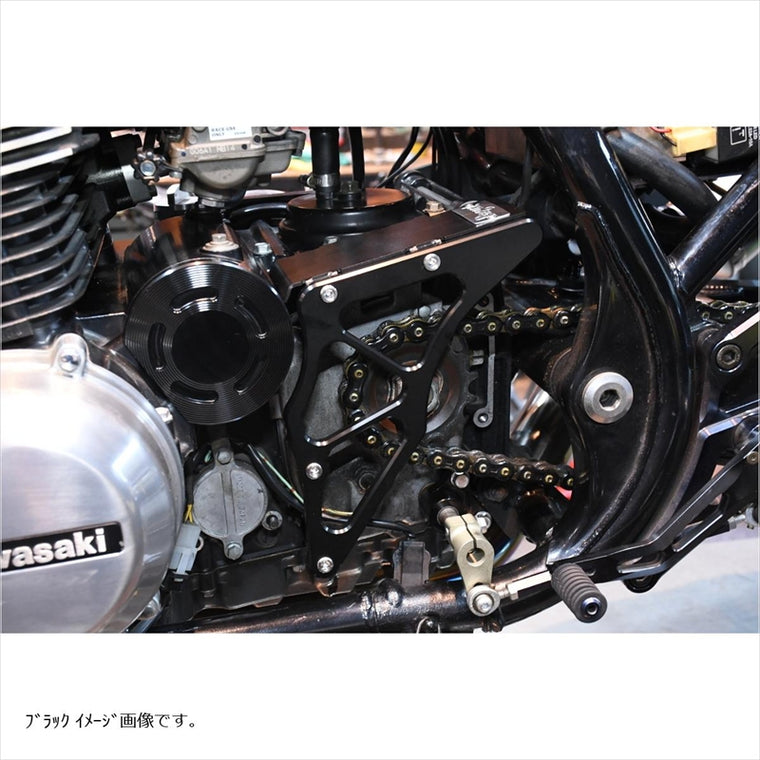 バグースモーターサイクル｜どろよけ君 フロントスプロケットカバー用オプションパーツ｜BG-FSMG03BK