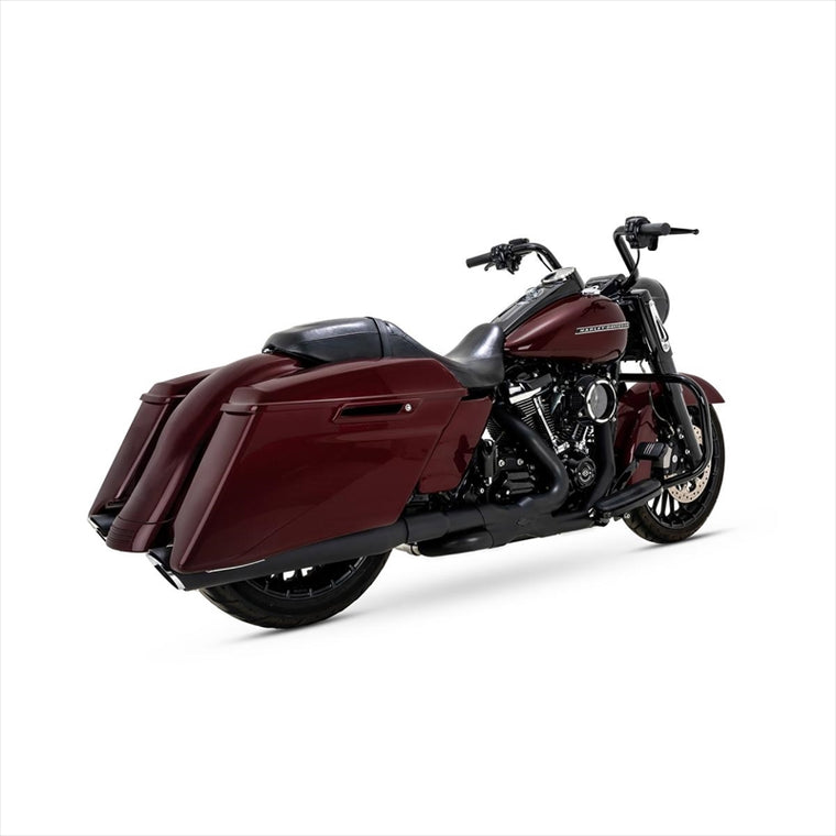 バンスアンドハインズ | VanceHines Twin Slash Round スリップオン ブラックマフラー TOURING M8  17-24 | 1801-1803
