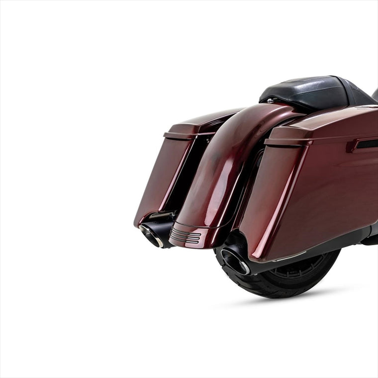 バンスアンドハインズ | VanceHines Twin Slash Round スリップオン ブラックマフラー TOURING M8  17-24 | 1801-1803