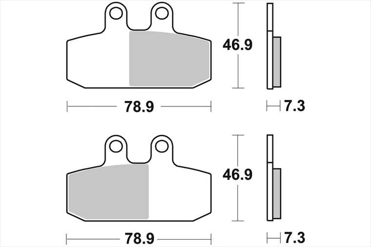 BREMBO SERIE ORO(ブレンボ セリエオロ) | セリエオロ ブレーキパッド XS | 07057XS