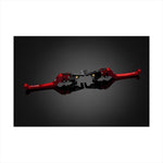 バイカーズ｜レバーセット 可倒式 フラットタイプ レッド｜Y0355-RED