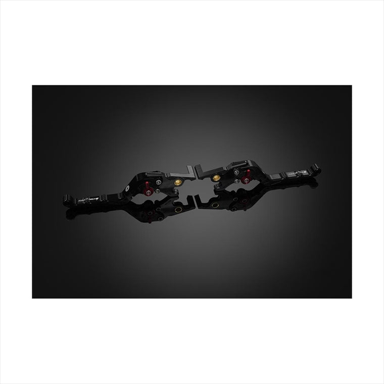 バイカーズ｜レバーセット 可倒式 カーブタイプ ブラック｜Y0356-BLK