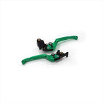 BIKERS(バイカーズ) | レバーセット 可倒式 フラットタイプ グリーン | K0524-GRN | ZX-25R 20-24 Ninja650/Z650 17-25 Z900 18-24
