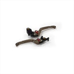 BIKERS(バイカーズ) | レバーセット 可倒式 フラットタイプ チタン | K0524-TIN | ZX-25R 20-24 Ninja650/Z650 17-25 Z900 18-24