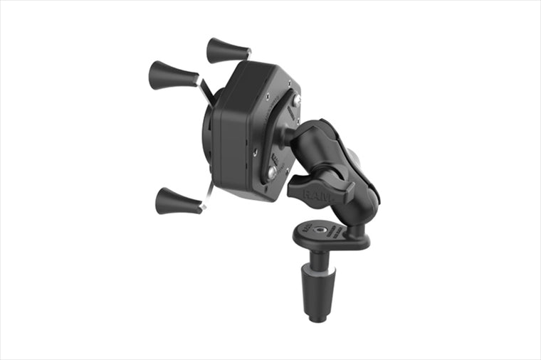 RAM MOUNTS(ラムマウント)防振Xグリップ S ＆フォークステムベースセット ショートアーム 内径φ12-38mm対応 1インチボール Vibe-Safe RAM-B-176-A-UN7-462