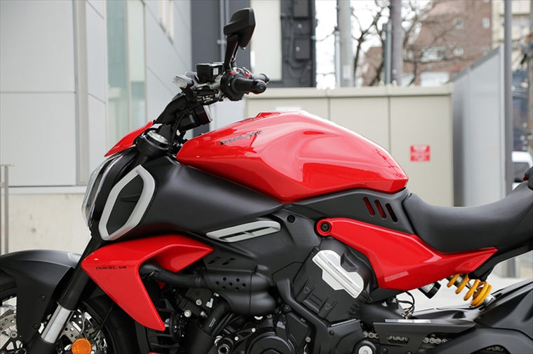 アエラ｜AELLA アルミ削り出し可変ハンドル:ポリッシュ DUCATI DIAVEL V4｜AE-27061 PO