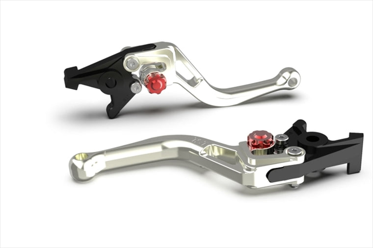 エルエスエル｜BOWショートレバー シルバー/レッド RSV 1000Mille/R 00-02 Tuono/Factory 02-03 M900ie99-02｜200BSR13SIRT