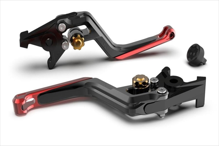 エルエスエル｜ERGレバー BK/ゴルド/レッド RSV 1000Mille/R 00-02 Tuono/Factory 02-03 M900ie99-02｜200EL13SWGORT