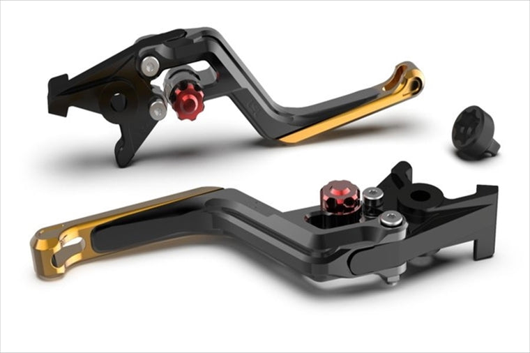 エルエスエル｜ERGレバー BK/レッド/ゴルド RSV 1000Mille/R 00-02 Tuono/Factory 02-03 M900ie99-02｜200EL13SWRTGO
