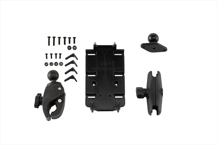 RAM MOUNTS(ラムマウント)｜クイックグリップ クレイドルホルダー M 1インチボール付キ＆タフクロー S セット 標準アーム 1インチボール｜RAM-PL11