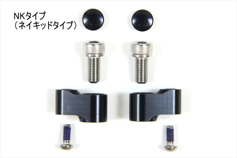 マジカルレーシング｜NK1ミラーT7エルボロングBLK 正10mm/正10mm 綾織｜A01-TWNK-R7011
