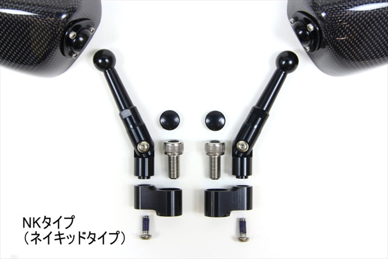 マジカルレーシング NK1ミラーT7エルボSロングBLK 正10mm/正10mm 綾織